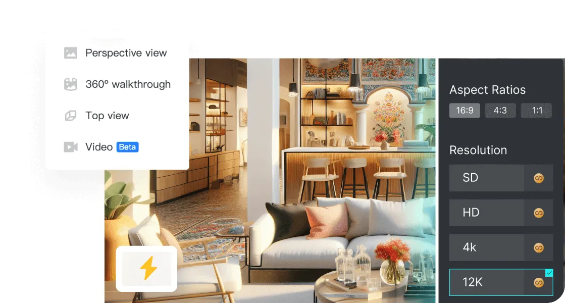 Experience fast, high-quality 4K rendering in real time