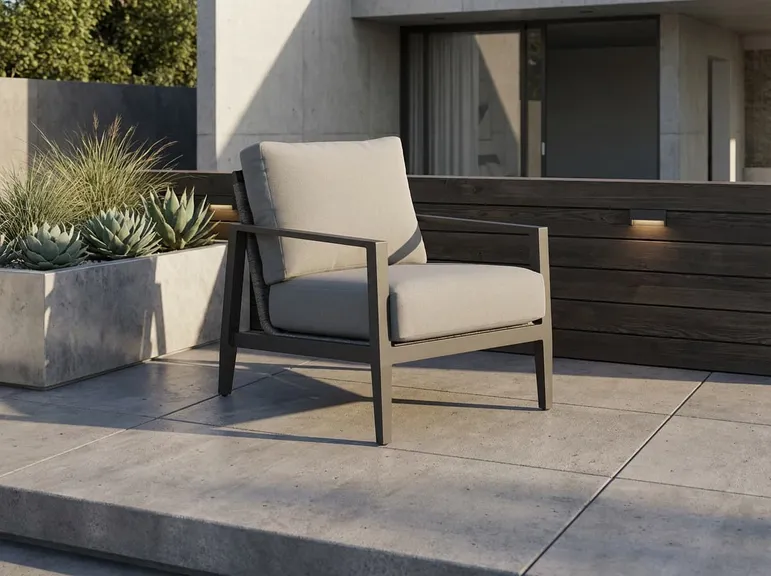 Outdoor garden furniture lifestyle scene